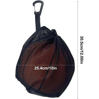 Sac à dos de basket-ball portable avec cordon de serrage, sac en maille pour ballons de football, de volley-ball, sacs de rangement pour sports de plein air, voyages, salle de sport, yoga noir