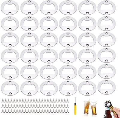 Dailygoods- Flesopener Muur - 40 Stuks - Ronde Bieropener - Hoogwaardige Metaal