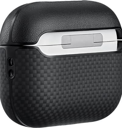 Pitaka Aramid fiber magnetisch hoesje AirPods Pro 3 – Milieuvriendelijk en duurzaam design – Ingebouwde N52 magneten voor magnetisch opladen – Compact en lichtgewicht voor eenvoudige draagbaarheid - Zwart