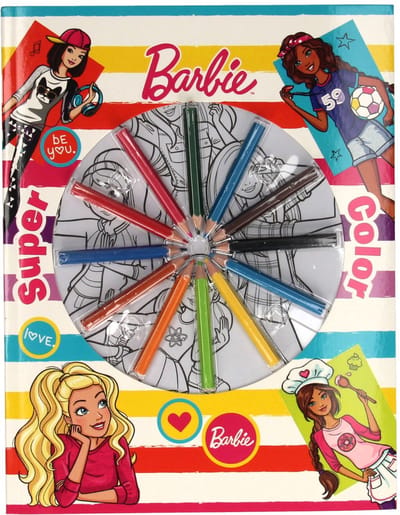 Barbie kleurboek - inclusief 12 kleurpotloden - heel veel kleurplaten