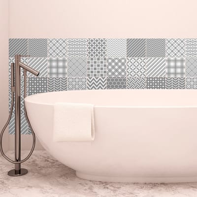Zelfklevende muurtegelstickers voor keuken en badkamer - 30 Scandinavische tegelstickers, Göteborg-stijl - 30 stickers, 20x20 cm