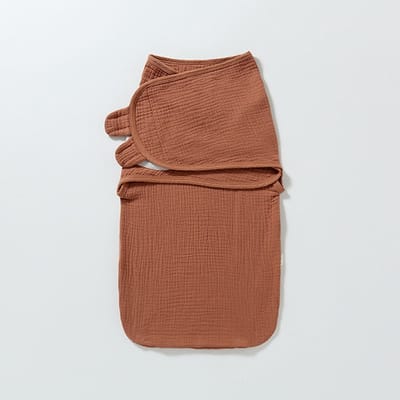 Babywikkeldoek, pasgeboren deken, gemaakt van ademend biologisch katoen, verstelbare, loszittende babywikkeldoek (Carmine-S)