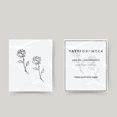 Tijdelijke matching tattoo rozen | Neptattoo volwassenen | Tijdelijke tattoo voor volwassenen | Temporary tattoo | Plaktattoos voor volwassenen | Neptattoos | Probeer zorgeloos een tattoo | tattforaweek