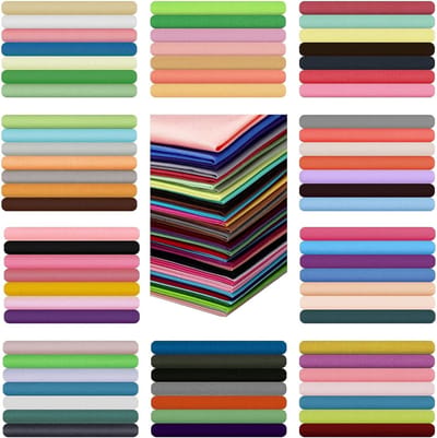 70 Stuks 10 x 10 Inch Heldere Katoenen Stof voor Quilten en DIY Projecten, Vierkante Patchwork Stukken voor Handgemaakte Accessoires en Creatieve Klussen