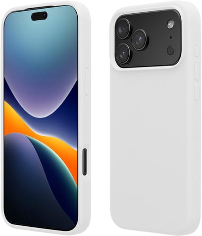kwmobile telefoonhoesje geschikt voor Apple iPhone 17 Pro Max - Hoesje met siliconen coating - Smartphone case in wit