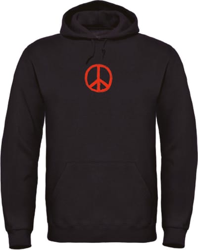 Hoodie zwart XL - Make love not war - soBAD. | Hoodie unisex | Hoodie dames | Hoodie Heren | Sweater