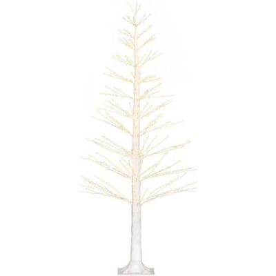 Arbre lumineux artificiel - MUVOE - 150 cm - 600 LEDs blanc chaud - Branches flexibles - IP44 blanc