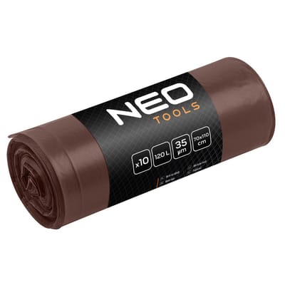 NEO TOOLS 15-994 - Afvalzak - 120L - Bruin - 35 mic
