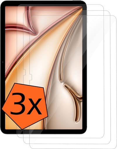 Screenprotector - 3 Stuks - Geschikt voor Apple iPad Air M3/M4 (2025/2026) - 11 inch - Extra Sterk - Gehard Glas - Beschermglas - Tempered Glass - Screen Protector