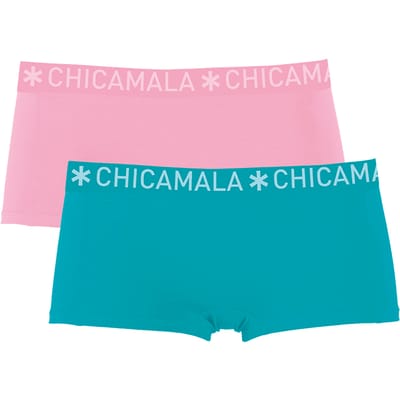 Chicamala – Boxershort Meisjes – 2 Pack – Normale Lengte – Onderbroek Meisjes – Kinderkleding – Meisjes Ondergoed – 95% Katoen – Meisjeskleding