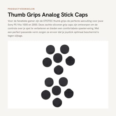 Dailygoods- Duimgrepen Zachte Siliconen - Grip Cap - 12 Stuks - Zwart - Verbeterde Controle - Bescherming tegen Slijtage - Joystick Grips