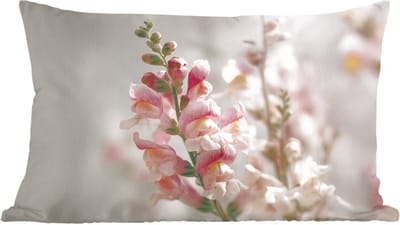Sierkussens - Kussentjes Woonkamer - 60x40 cm - Bloem - Leeuwenbek - Roze - Stengel