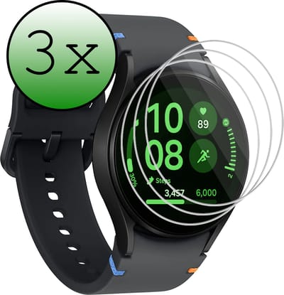 Screenprotector - 3 Stuks Geschikt voor Samsung Galaxy Watch FE (40mm) - Extra Sterk - Tempered Glass - Gehard Glas - Beschermglas Screen Cover - Bescherm Protector voor Smartwatch