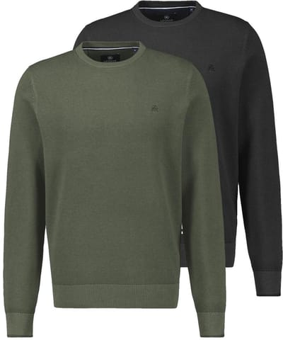 LERROS Heren trui 2 pack Basic