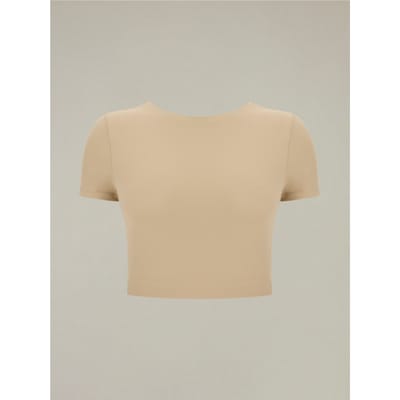 top bijgesneden emily vrouw beige