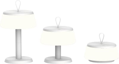 Luxus Europe - Tafellamp Samos 3-in-1 Wit - Draadloze Tafellamp Buiten - Verstelbare Hoogte - Oplaadbaar - USB-C - Dimbaar - Warm Wit - Waterbestendig