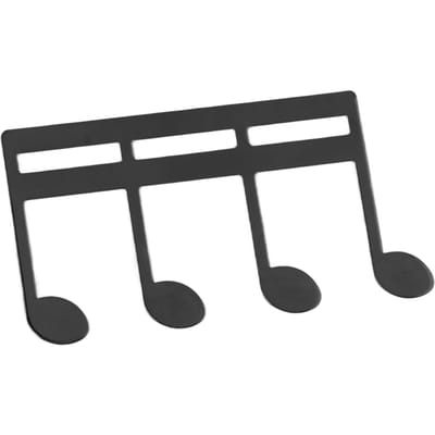 Muziekbladclip Metaal Muzieknootpatroon Delicaat Muziekboekclip Bladhouder voor Piano Gitaar Zwart zwart