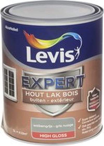 Levis - Expert Hout Lak Buiten High Gloss - Wolkengrijs - 1 L