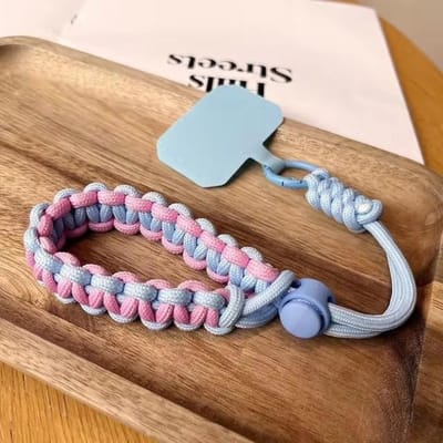 Handgeweven Verstelbaar Mobiele Telefoon Universeel Lanyard Polsband Buitensporten Handig Veiligheid Anti-Val Touw Polyester / Nylon