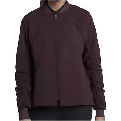 Veste de sport décontractée zippée couleur unie Nike pour femme, vestes violet foncé 930154-652 S black