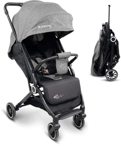 Ultra-compact kinderwagen met 5-punts veiligheidsgordel en opvouwbare kap