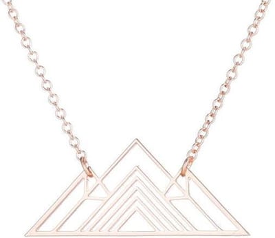 24/7 Jewelry Collection Driehoek Ketting - Piramide - Rosé Goudkleurig