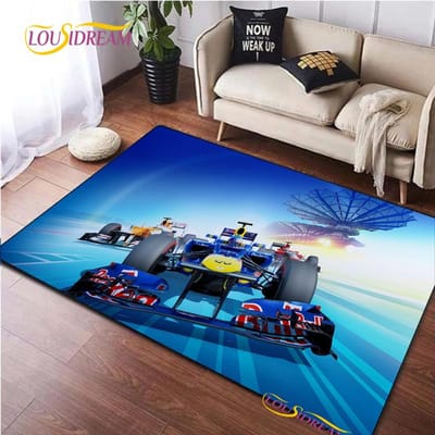 Raceauto Patroon Kleed voor Slaapkamer Woonkamer Tapijt voor Keuken Vloermatten Huisdecoratie Alfombra Kinderspel Antislip Vloerkussen Kleed 100x150cm