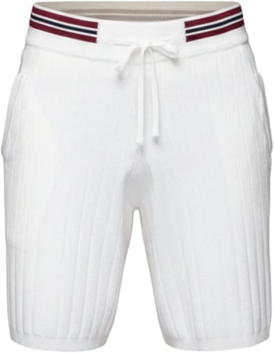 OMBRE Korte Broek - Regular Fit - Viscose - Trekkoord Wit S
