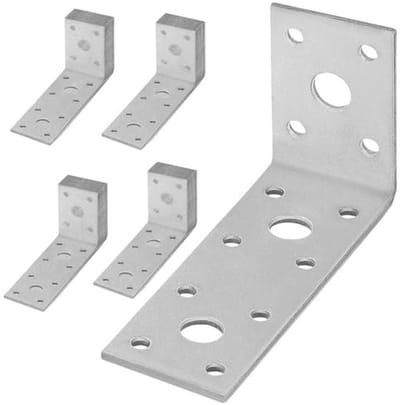 Hoekverbinder 100 x 50 x 40 mm - Geperforeerde staalplaat voor zware belasting - Houten connector montagehoek