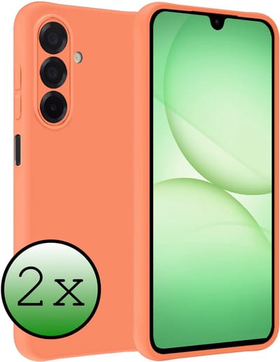 Hoesje 2 Stuks - Geschikt voor Samsung Galaxy A17 - Sterk & Shockproof - Case Siliconen - Back Cover - Telefoon Hoes - Perzik
