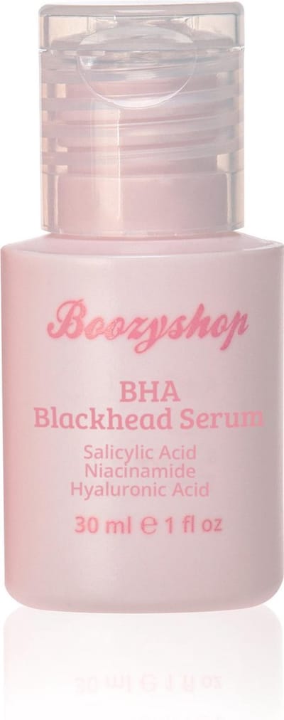Boozyshop ® 4% BHA Blackhead Serum – Tegen Mee-eters, Acne & Grove Poriën – Met 5% Niacinamide & Hyaluronic Acid – Vermindert Roodheid & Hydrateert – Voor een Gladde, Stralende Huid
