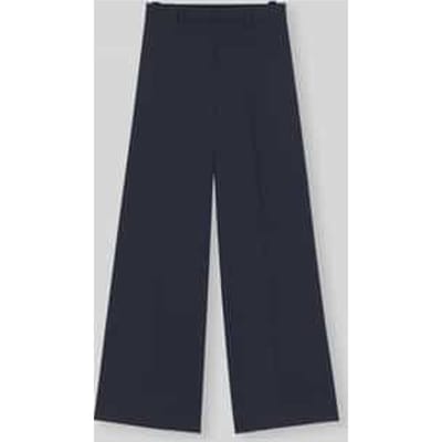 wide leg broek met krijtstreepmotief