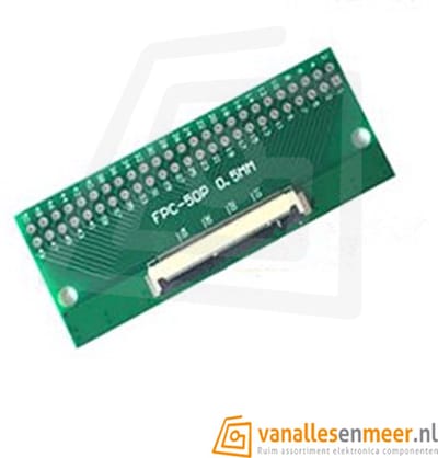 FPC/FFC flat cable PCB 50P 0,5mm met connector