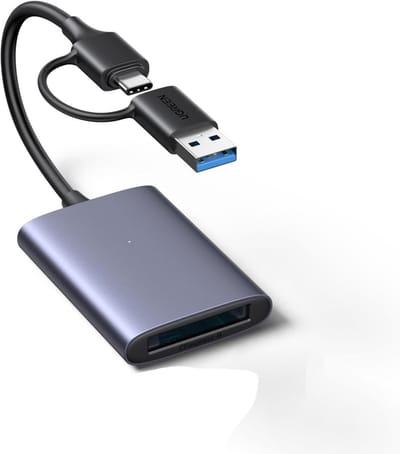 GELLDG USB-C naar CFexpress Type B kaartlezer - Met USB-A en C poorten - Overdrachtssnelheden van 10 Gbps - Tot 1250 MB/s - Geschikt voor CFexpress Type B kaarten - Ondersteunt 8K video - Geschikt voor Mac, Windows, Linux systemen en tablets