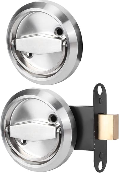 Dubbelzijdige roestvrijstalen deurknop met handvat voor binnengebruik, inclusief slotaccessoires en veilige deurfittings