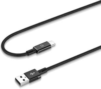 PEPPER JOBS USB C kabel A2C3M | USB 3.0 naar USB C | 2.4A 40W – DATA 10Gbps | Snellader - Oplader – Oplaadkabel | Gevlochten Nylon 3m.