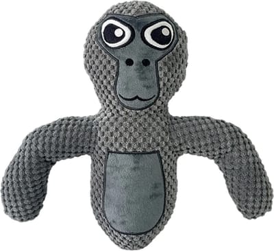 Klikkopers® - Gaming Knuffel - Gorilla Knuffel - Zwart/Grijs - VR Game Knuffel - 25 cm