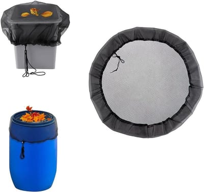 Regenton Gaasafdekking - Ton Hoes - Regenwater Opslag - Verstelbaar Trekkoord - 60cm Diameter - Zwart