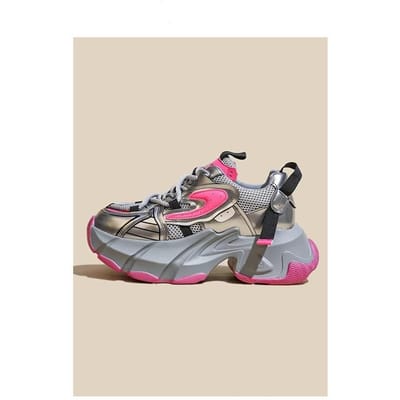 Hoge Platformschoenen met Dikke Zool Dames Papa Schoenen Lente Nieuwe Casual Schoenen 40