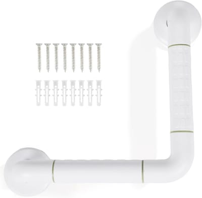 Veiligheidsgreep - Badkamer handgreep - Veilig douchen - Antislip nylon oppervlak - 30 cm - Wit