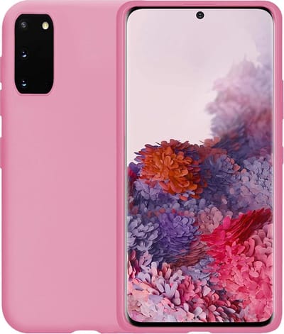 Hoesje - Geschikt voor Samsung Galaxy S20 - Sterk & Shockproof - Hoes Cover - Siliconen Case - Telefoonhoesjes - Roze