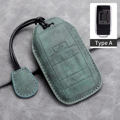 Leren Slimme Sleutelhoesje voor Auto Voor Rolls-Royce Cullinan Phantom Ghost Wraith Dawn Sleutelhoesje Shell Gesp Sleutelhanger Accessoires gray