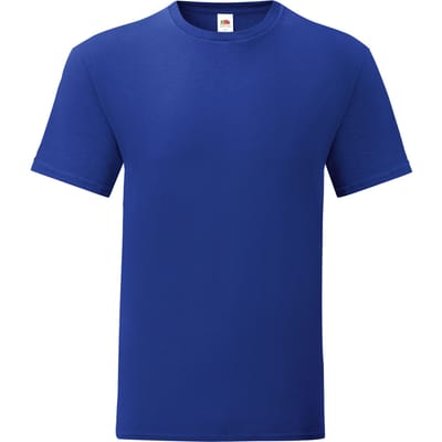 Fruit of the Loom Iconisch T-shirt voor heren (set van 5) (Kobaltblauw)