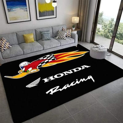 H-Honda tapijt bedrukt mode yogamat antislip tapijt slaapkamerdecoratie buitentapijt slaapkamer verjaardagscadeau 120*160cm