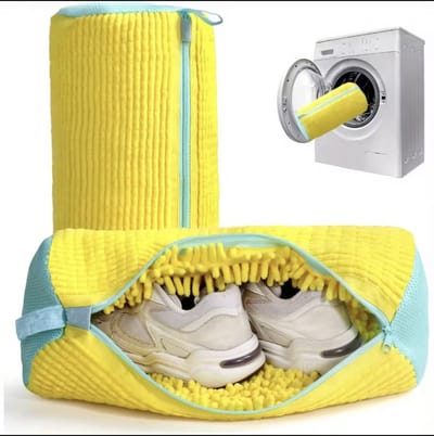 Schoenwasmachinetas – Geel – 1 Stuk – Ritssluiting – Duurzaam – Voor Alle Schoenen - G4.1