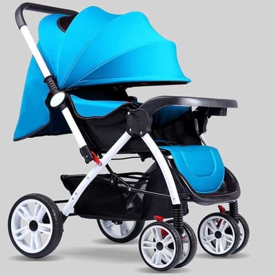 Multifunctionele Kinderwagen - Compacte Buggy - Baby Vervoeren - Omkeerbare Zitting - 20.4 x 29.9 x 39.3 inch - Blauw
