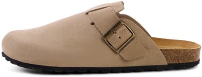 camel active Leren muiltjes met kurkvoetbed - Maat - Beigemenswear-44