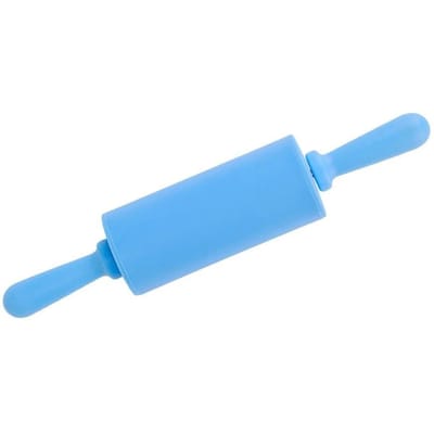 Anti-aanbak Siliconen Voedselkwaliteit Deegroller Fondant Deegroller DIY Keukengereedschap Deegroller Taart Bakvorm Gereedschap 22.5x4.5cm blauw