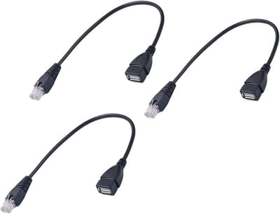 USB Naar RJ45 Converter - Ethernet Adapter - Netwerk Uitbreiding - Plug En Play - 30 cm - Zwart