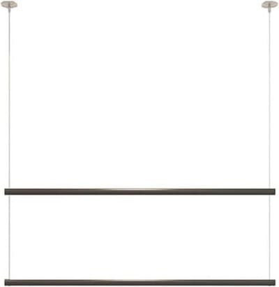 Kledingrek - Wandrek Ophanging - Winkelinrichting - Dubbele Laag - Verstelbaar 240cm - Geel Goud